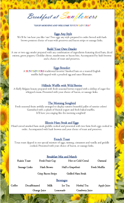 Breakfast at Sunflowers