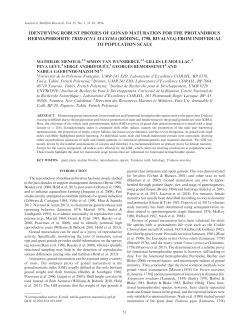 identifying robust proxies of gonad maturation for the
