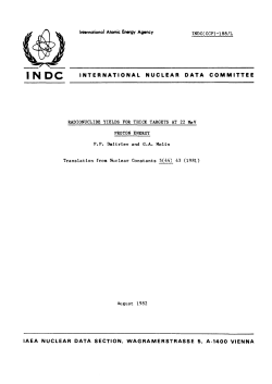 in dc international nuclear data committee