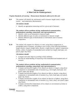 Measurement Lessons