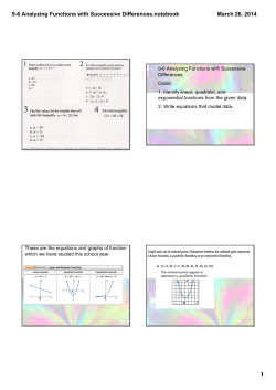 9-6 Analyzing Functions with Successive Differences.notebook