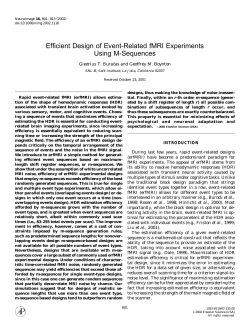 Efficient Design of Event-Related fMRI Experiments Using M