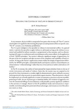 editorial comment - Cambridge University Press