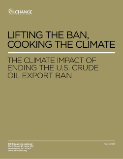 LIFTING THE BAN, COOKING THE CLIMATE