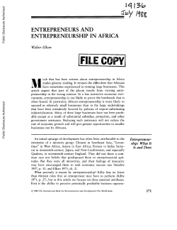 entrepreneurship in Africa
