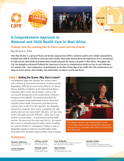 A Comprehensive Approach to Maternal and Child Health Care in