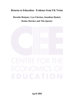 Returns to Education: Evidence from UK Twins