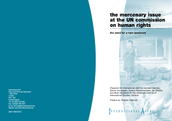 the mercenary issue at the UN commission on human rights