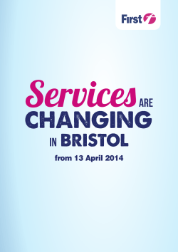 Bristol service changes April 2014