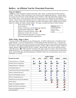Buffers - Florida Wildlife Conservation Guide