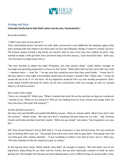 Acting out love - iCareAboutOrphans