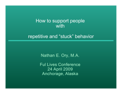 How to support people with repetitive and &ldquo;stuck&rdquo; behavior