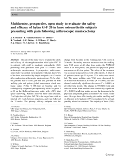 Multicentre, prospective, open study to evaluate the safety and