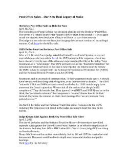 Post Office Sales&mdash;Our New Deal Legacy at Stake