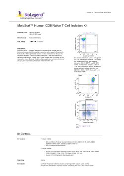 MojoSort&trade; Human CD8 Na&iuml;ve T Cell Isolation Kit
