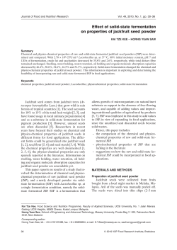 Effect of solid-state fermentation on properties of jackfruit seed powder