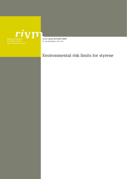 RIVM briefrapport 601782017 Environmental risk limits for styrene