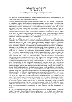 Habeas Corpus Act 1679