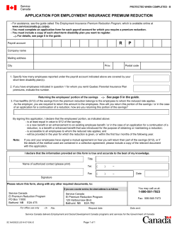 application - ei premium reduction