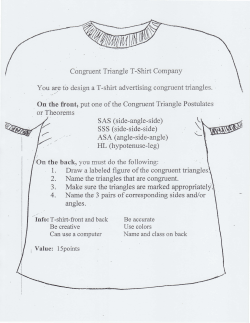 Congruent Triangle T-Shirt Comparry to design a T