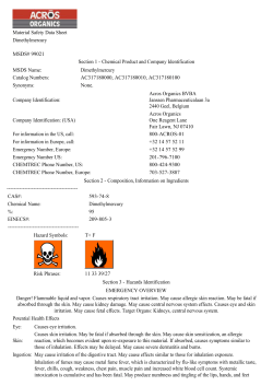 Material Safety Data Sheet Dimethylmercury MSDS# 99021