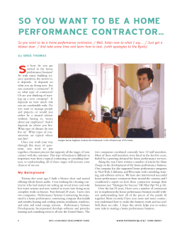 So You Want to Be a Home Performance Contractor&hellip;