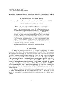 Numerical fault simulation in Himalayas with 2D finite element method