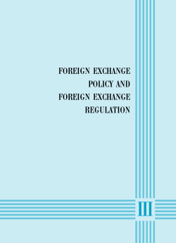 foreign exchange policy and foreign exchange regulation
