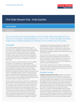First State Stewart Asia - India Equities