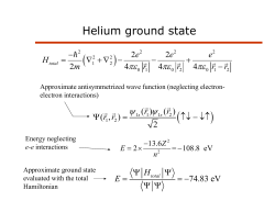 Helium ground state