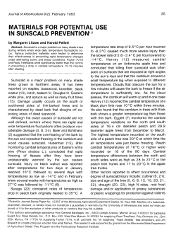 materials for potential use in sunscald prevention
