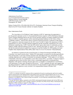 1 March 13, 2017 Administrator Scott Pruitt U.S. Environmental