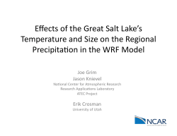 Effects of the Great Salt Lake`s Temperature and Size on the