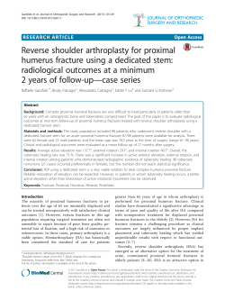 Reverse shoulder arthroplasty for proximal humerus fracture using a