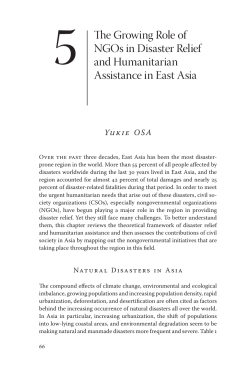 e Growing Role of NGOs in Disaster Relief and