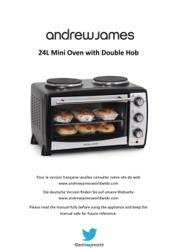 24 Litre Mini Oven and Grill with Double Hob