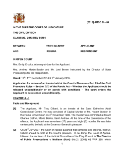 Gilbert, Troy v Regina - The Supreme Court of Jamaica