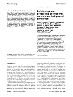 Left-hemisphere processing of emotional connotation during word