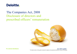 The Companies Act, 2008 Disclosure of directors and