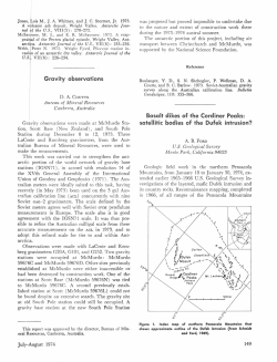 Gravity observations Basalt dikes of the Cordiner Peaks: satellitic