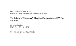 The Reform of Gloucester`s Municipal Corporation in 1835`