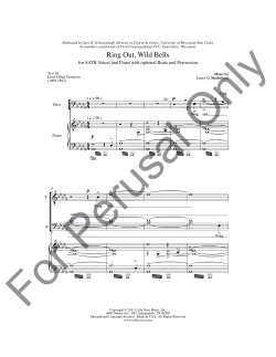 Ring Out Wild bells Octavo