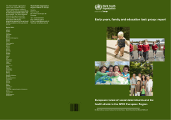 Early years, family and education task group