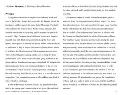 N. Scott Momaday || The Way to Rainy Mountain - David