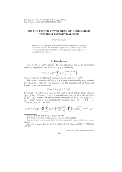 ON THE FOURTH POWER MEAN OF GENERALIZED TWO