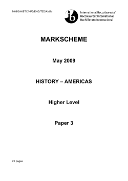 History HL paper 3 (Americas)