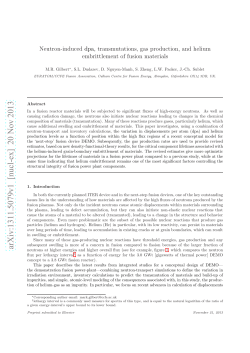 Neutron-induced dpa, transmutations, gas production, and helium