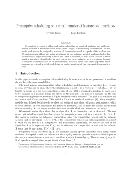 Preemptive scheduling on a small number of hierarchical machines