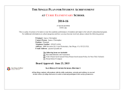 THE SINGLE PLAN FOR STUDENT ACHIEVEMENT AT CURIE