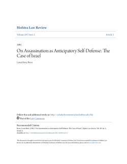 On Assassination as Anticipatory Self